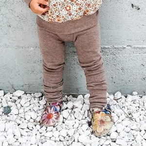 Brown Baby Leggings - SLIMS - Skinny pants baby - unisex baby capsule wardobe - baby shower gift - boy girl leggings - boho baby - oeko tex