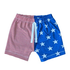 4th of july beach shorts fourth of july shorts red white blue baby shorts shorts patriotic shorts harem shorts baby boy shorties image 7