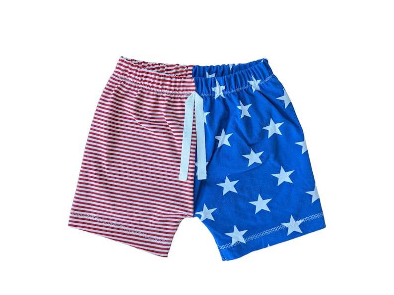 4th of july beach shorts fourth of july shorts red white blue baby shorts shorts patriotic shorts harem shorts baby boy shorties image 7