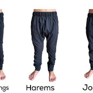 Solid baby pants charcoal harem pants soft cotton baby or toddler pants solid harem pants toddler harem pants image 3