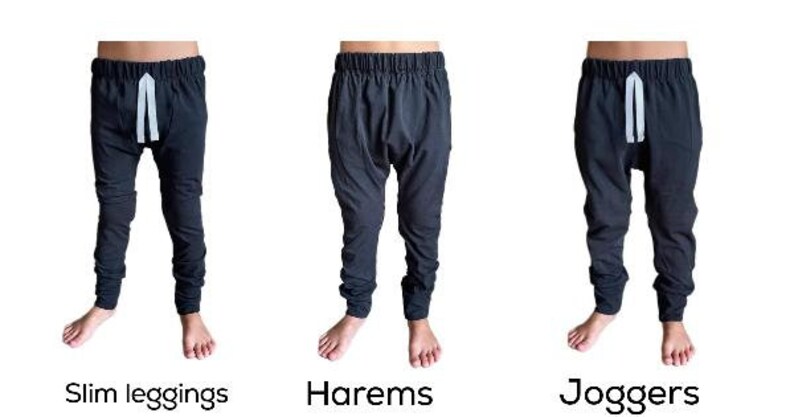 Solid baby pants charcoal harem pants soft cotton baby or toddler pants solid harem pants toddler harem pants image 3