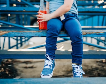 Denim navy Blue Baby Leggings - SLIMS - Skinny pants for baby - unisex baby pants - baby shower gift - boy girl leggings -