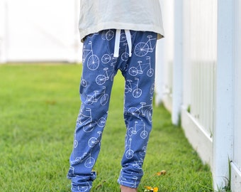 Bike pants on blue