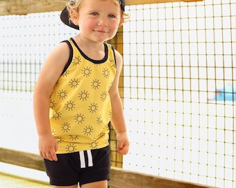 Sun tank - sunny tee - sunshine shirt for baby toddler kids - sunny days - beach shirt for kids - summer birthday