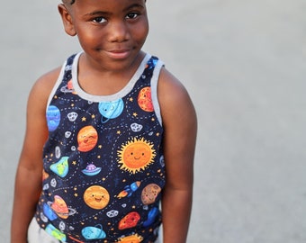 Space tank - science tank top - baby tank top - kids tank - Solar system - unisex baby -outer space - science baby