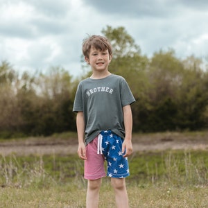 4th of july beach shorts fourth of july shorts red white blue baby shorts shorts patriotic shorts harem shorts baby boy shorties image 3