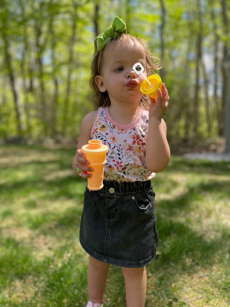 Floral tank girls summer tank Flower tank swing tank image 1