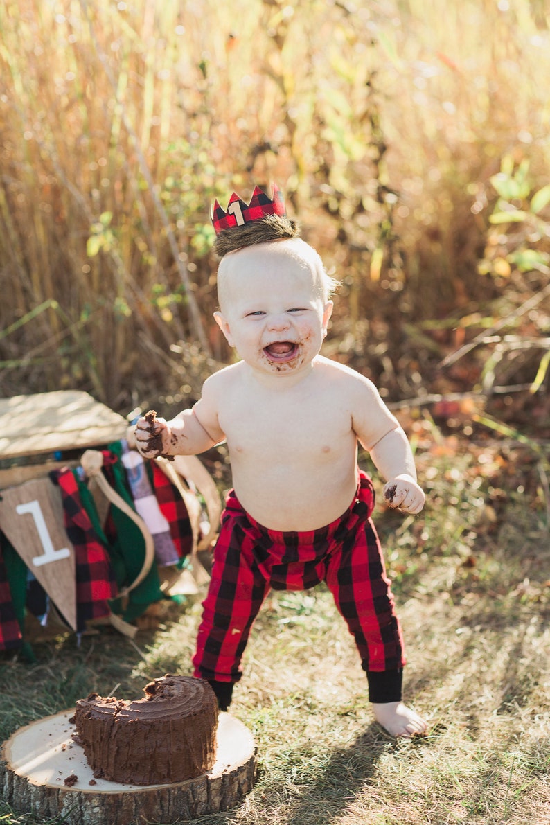 Red and Black Buffalo Plaid Baby Leggings Valentine's Baby Boy Leggings Toddler Pants Baby Pants Baby Joggers Toddler Leggings image 7