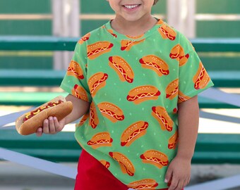 Hot Dog tee - Cotton lycra jersey tshirt