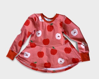 Apple peplum swing shirt - apple top okeo tex fabric