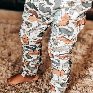 Dino baby harems okeo tex certified baby clothes dinosaur pants baby pants baby leggings unisex toddler leggings image 6