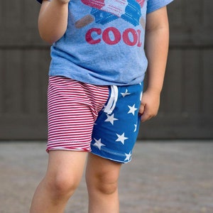 4th of july beach shorts fourth of july shorts red white blue baby shorts shorts patriotic shorts harem shorts baby boy shorties image 5