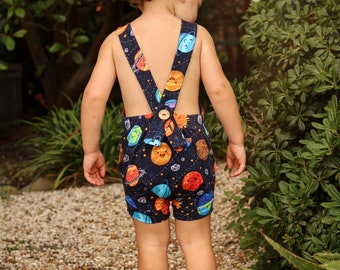 baby romper - baby overall - science - planets - solar system - outer space outfit - first birthday outfit - Science romper