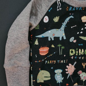 Birthday Dino shirt Birthday Dinosaur Oeko tex pullover Second third fourth birthday outfit Dino shirt Dinosaur shirt image 9