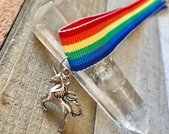 Pride Unicorn Ribbon Choker, Pride Donation