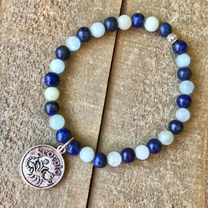 Scorpio Gemstone Beaded Stretch Bracelet