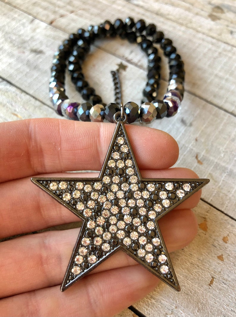 Star Glass Beaded Collar Necklace