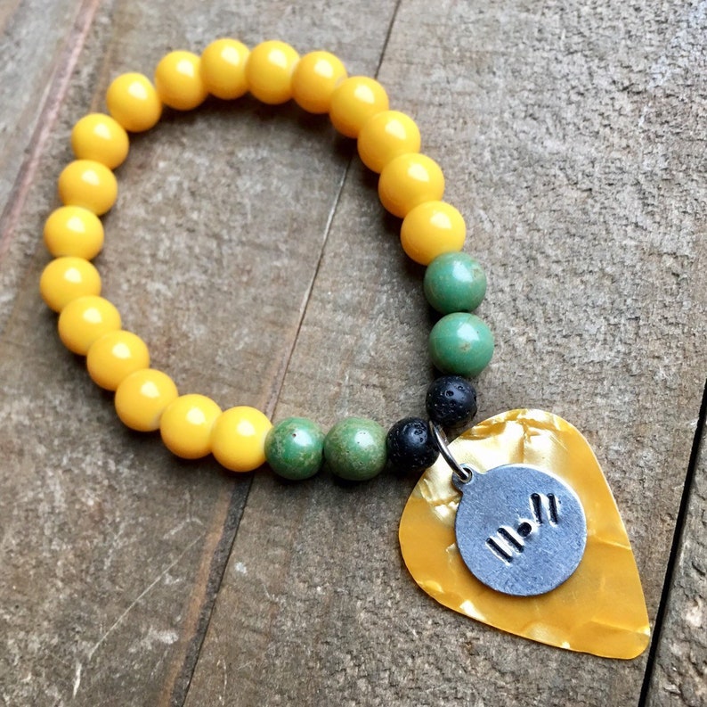 Twenty One Pilots Trench Guitar Pick Beaded Stretch Bracelet Etsy