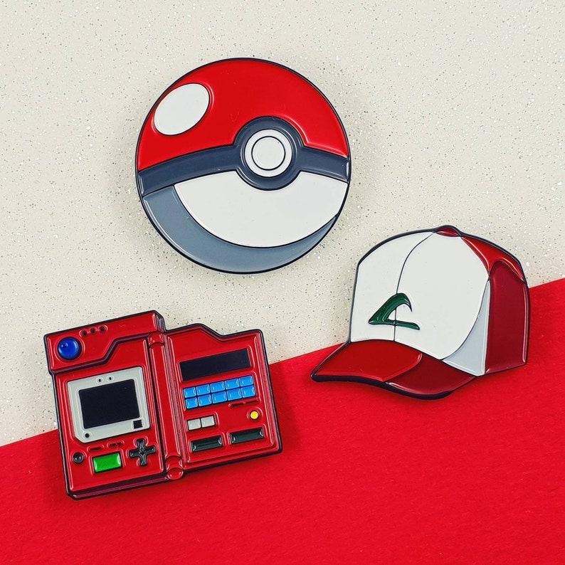 Pokedex Kanto Region Pokemon Collectible Enamel Pin image 3