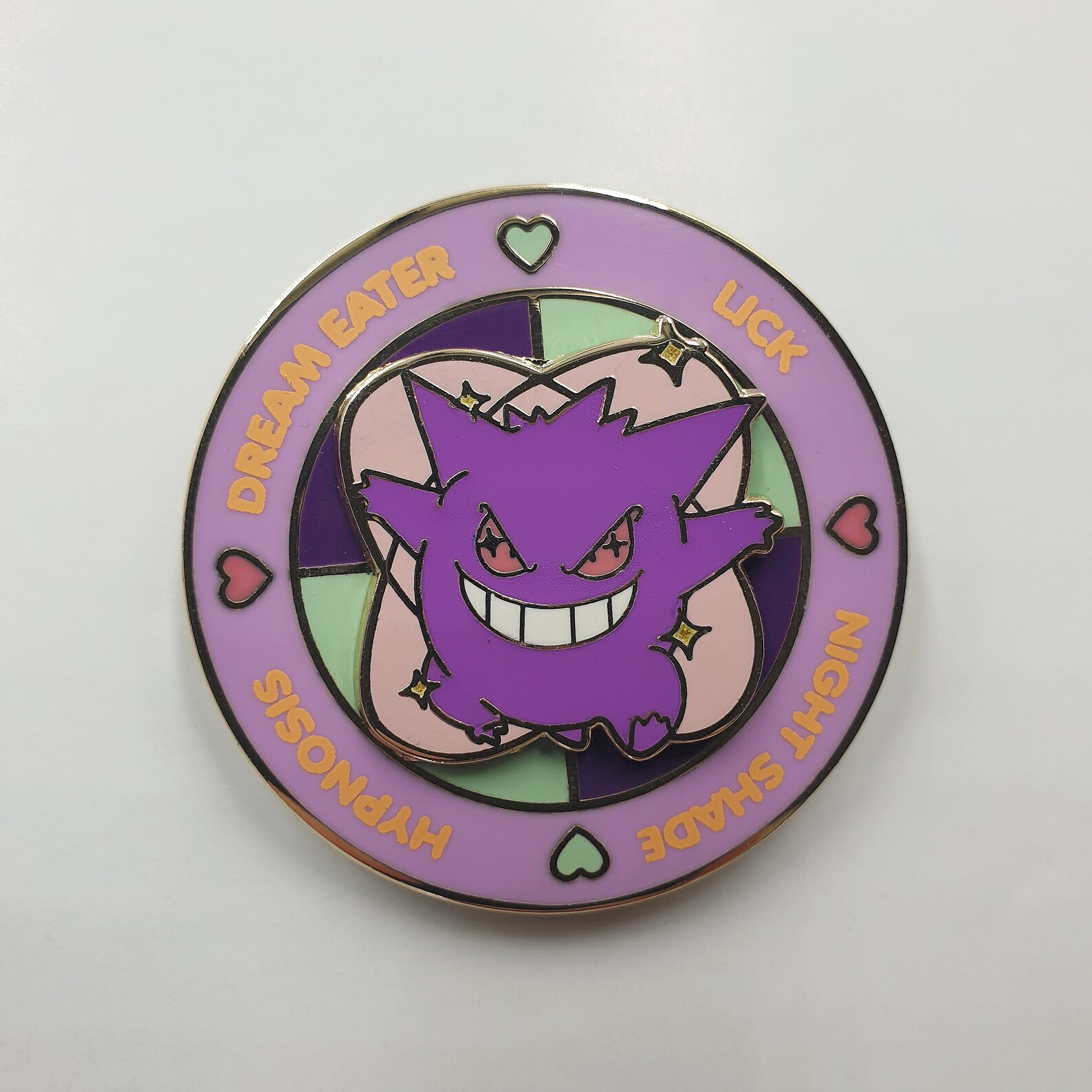 Gengar Pokemon Battle Spinning Hard Enamel Pin | Etsy