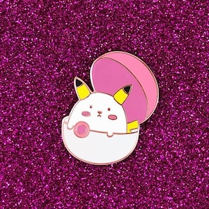 Bashful Pikachu Bear Hard Enamel Pin - Gamer Collection