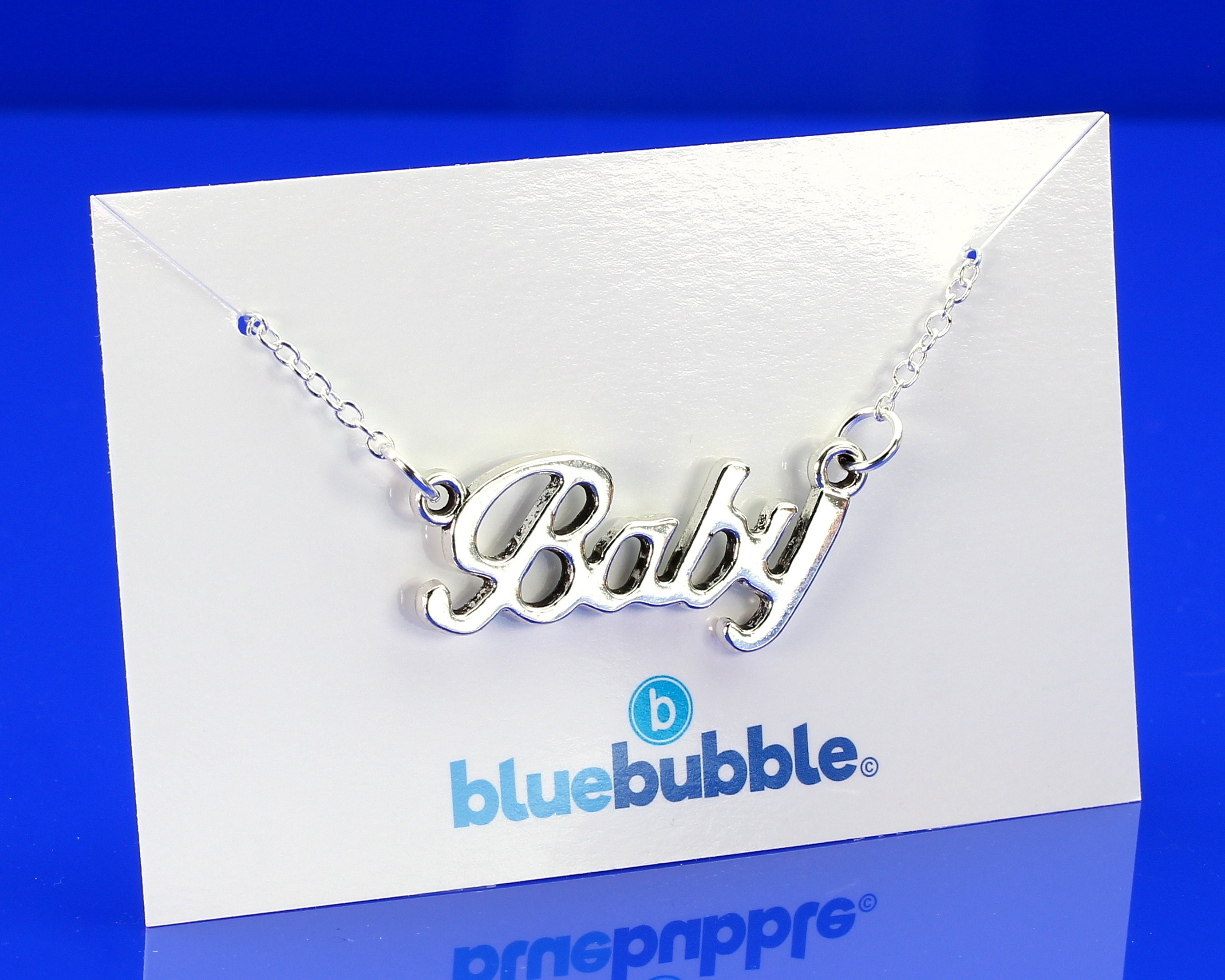 Bluebubble 'Daddy's Girl' Silver Plated Word Necklace – Boho Chic Festival Jewelry