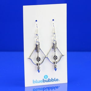 bluebubble STUPID CUPID Silver Bow & Arrow Dangle Boucles d’oreilles sur la carte-cadeau