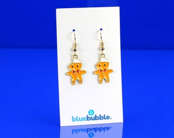 bluebubble MERRY CHRISTMAS Bite Me Gingerbread Dangle Earrings