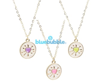 bluebubble Mini JAMMIE DODGER Enamel Charm Necklace on Gift Card