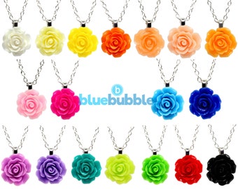 bluebubble 22 mm ENGLISH ROSE Rose Halskette auf Geschenk-Karte - Hochzeit Gunst Braut Brautjungfer Abschlussball