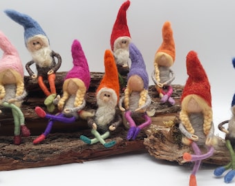 felted dwarves, waldorf, seasonal decoration, Christmas