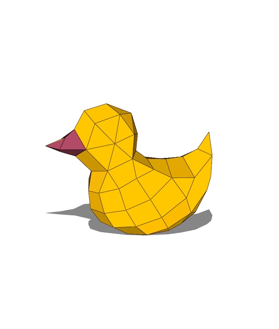 Rubber Duck Paper Sculpture · Creative Fabrica