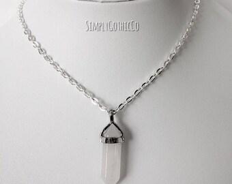 SALE- Limited Edition - Clear Quartz Crystal Necklace- LAST ONE