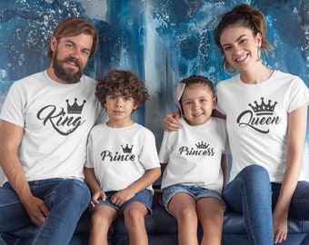 King and Queen Shirts - Matching Family Shirts - King Queen Princess Prince Shirts - Family Vacation Shirts - Family Tees