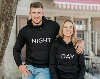 Matching Couple Hoodies - Day And Night Couple Hoodies -  - Couple Sweaters - His and hers hoodies - Couple Hoodies - Mr and Mrs Hoodies