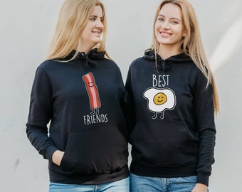 Egg And Bacon Hoodies - Bff matching hoodies - Best friends hoodies - Bestie hoodies - Personalized Best Friend Gift - Gift for Best Friend