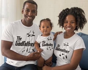 Godmother and Godfather Shirts - Godbaby Shirts - Matching Family Shirt - Family Set T-shirt - Family Shirt - Gift for family