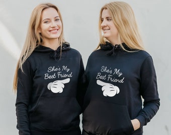 Best friend hoodies - BFF hoodie - Bestie sweatshirt - Best friend gifts -  Matching bff hoodies - Best Friend Shirts - Made by VIVAMAKE