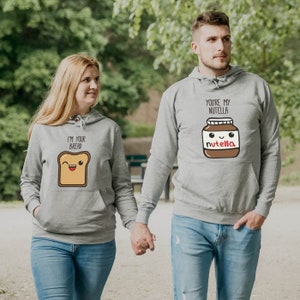 Nutella Matching Couples Hoodies - Pärchen Pullover - Food Couple Hoodies - His and Hers Hoodies  - Gift for Couples