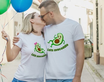 Avocado t-shirt - Couples shirts - Matching Couple Shirt - Vegan shirts - Matching shirts - His and Hers Shirts