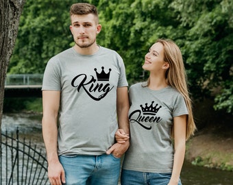 King and queen shirts - Couple shirts - Couple matching shirts - His and hers shirts - King and queen - Royal couple - Made by VIVAMAKE