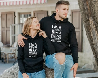 Couple Gift Hoodies Freaking Hot Hoodie Funny Couple Sweatshirt Matching  Couple Outfit Couple Sweaters Made by VIVAMAKE 