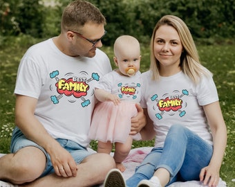 Camisetas familiares a juego - Camisas familiares Boom - Camisas de vacaciones familiares - Camisas de bebé mamá papá - Camiseta Family Set - Las mejores camisas familiares