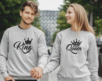 King And Queen Sweats - Matching couple sweatshirts - His And Hers - Couple Jumpers - Couple sweatshirts