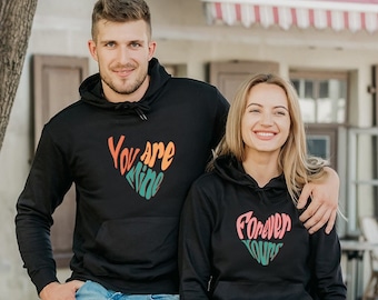 You are mine couples hoodies - Forever yours pullover - Gift for couple - His and hers hoodies  - Couple sweaters - Made by VIVAMAKE