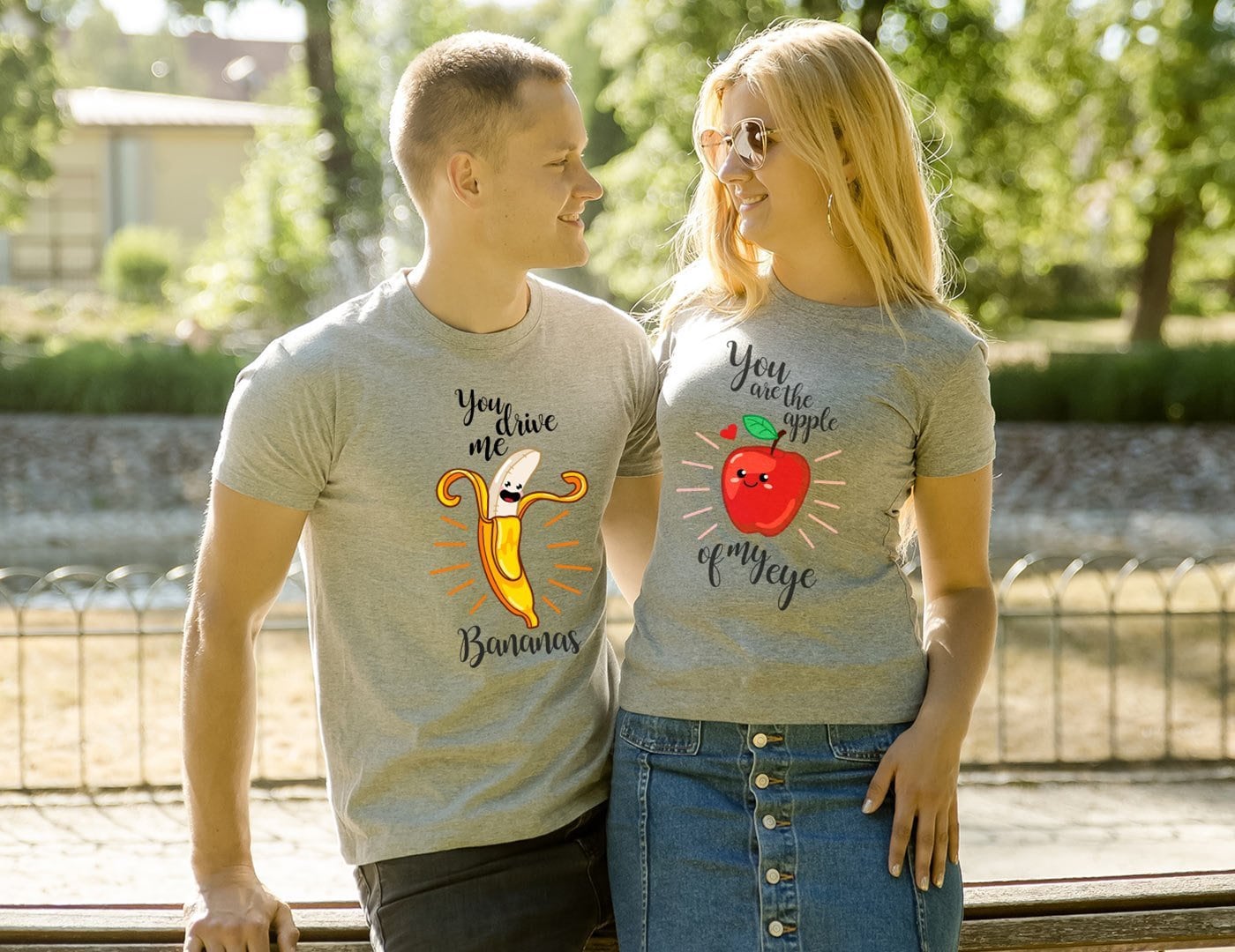 Discover Banane Et Pomme T-Shirt Couple Drôle Pour Elle Et Lui T-Shirts Familiaux Assortis