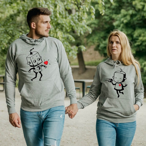 Sudaderas con capucha para parejas a juego con novia y novio