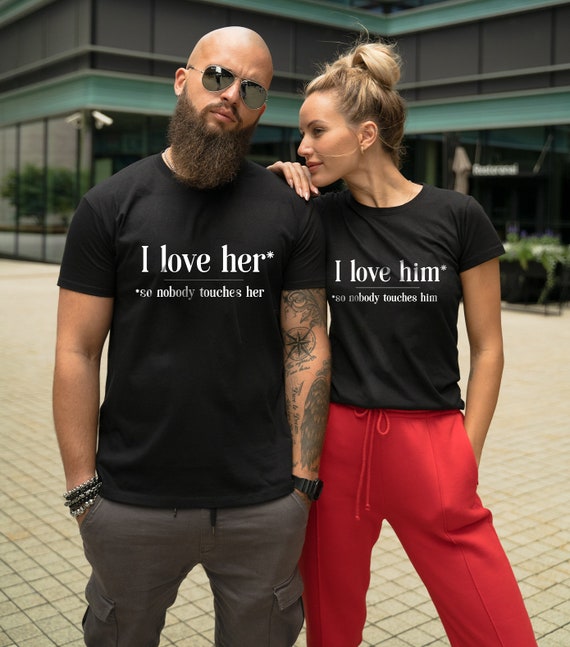 Love Her Him Couples Tshirts Food Matching Couple Shirts Matching