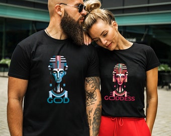 Matching Couple Shirts - God and Goddess Shirts - His and hers shirts  - Couple Tshirt - Gift for Couple