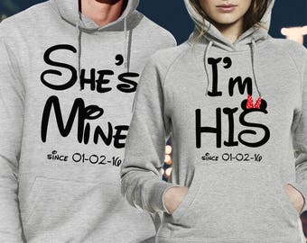 his and hers hoodies / couple hoodies /matching hoodies / pärchen hoodies /disney couple sweatshirt /disney couple hoodies /pärchen pullover